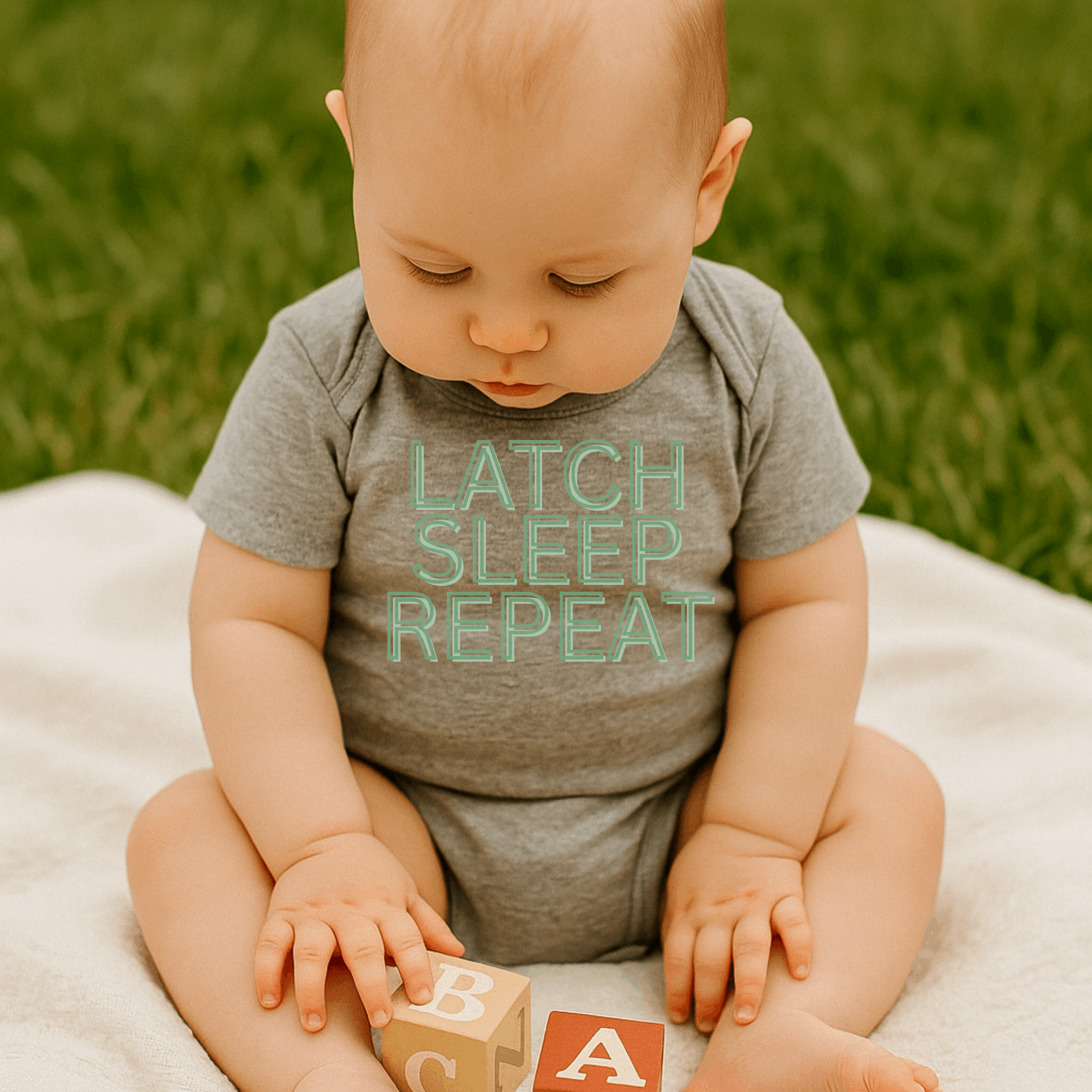 Latch, Sleep, Repeat Baby Onesie Milk Drunk Club