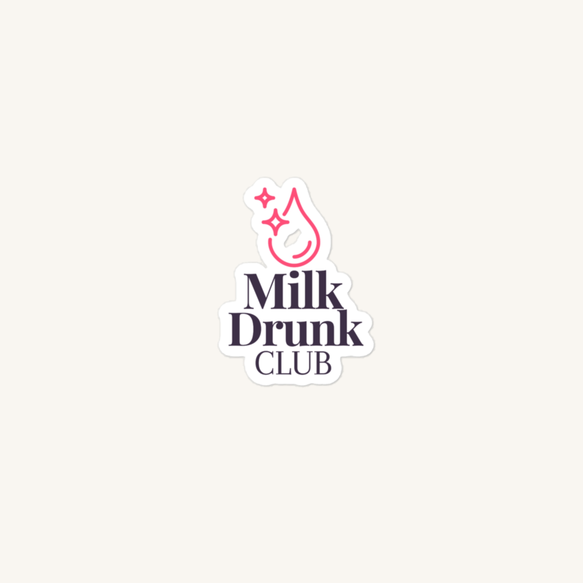 Milk Drunk Club Classic Logo Vinyl Sticker Milk Drunk Club
